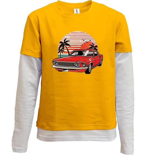 Комбінований дитячий лонгслів Ford Mustang Retro