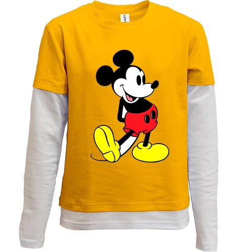Комбінований дитячий лонгслів Mickey Mouse так-так