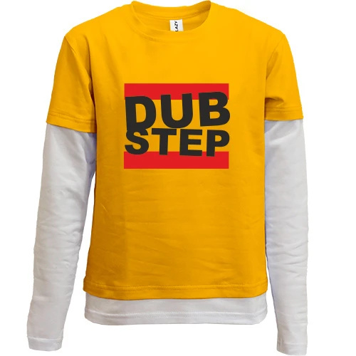 Комбінований дитячий лонгслів Dub step (напис)
