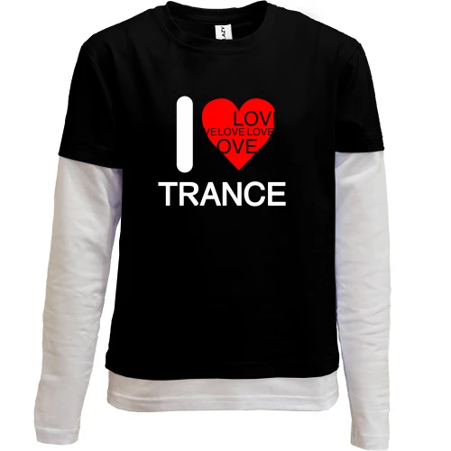 Комбінований дитячий лонгслів I Love Trance