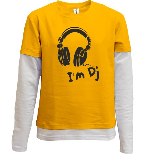 Комбінований дитячий лонгслів Im Dj