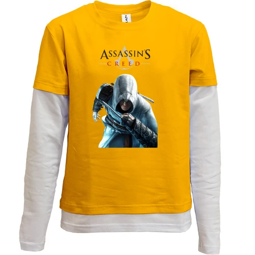 Комбинированный детский лонгслив, желтый, Assassin’s Альтаир