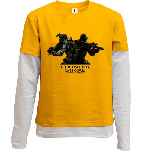 Комбинированный детский лонгслив, желтый, Counter-Strike: Global Offensive (2)