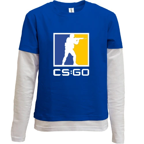 Комбінований дитячий лонгслів, синій, CS:GO (2)