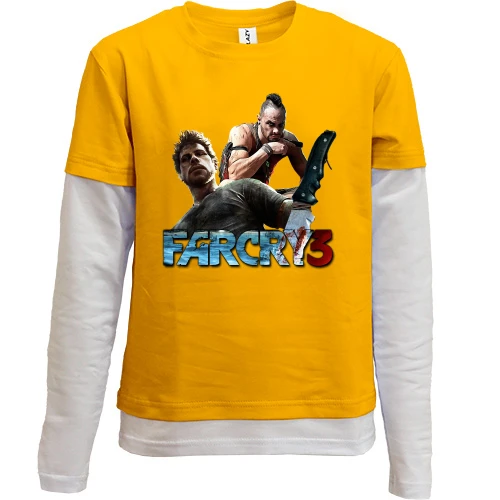 Комбинированный детский лонгслив, желтый, Far Cry 3