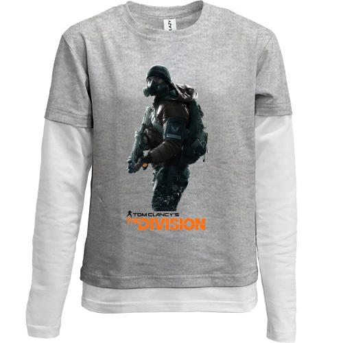 Комбинированный детский лонгслив, Серый, Tom Clancy's The Division (2)