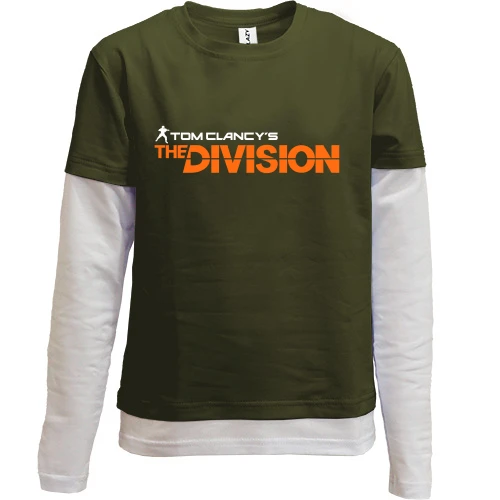 Комбинированный детский лонгслив, черный, Tom Clancy's The Division Logo