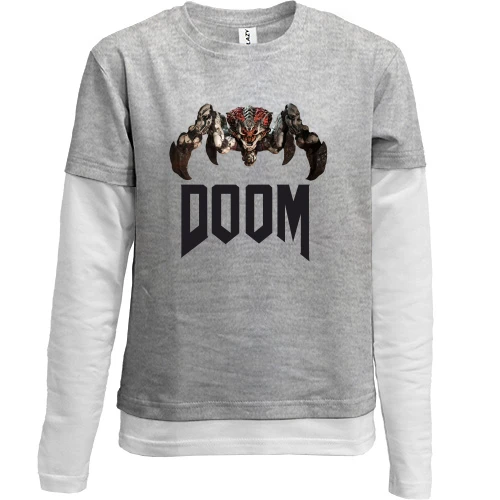 Комбинированный детский лонгслив, серый, doom_2016