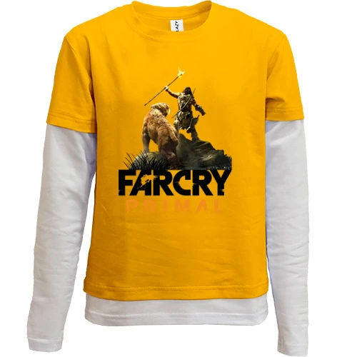 Комбинированный детский лонгслив, желтый, Far Cry Primal