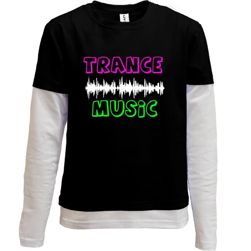 Комбінований дитячий лонгслів Trance music