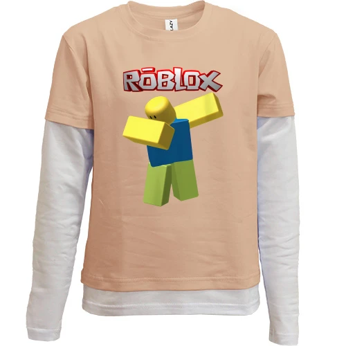 Комбинированный детский лонгслив, желтый, Roblox Dab