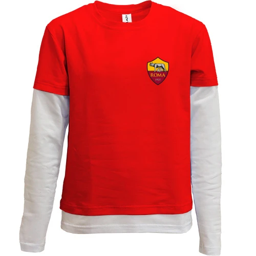 Комбинированный детский лонгслив ФК Рома
