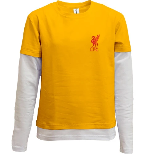 Комбинированный детский лонгслив, желтый, Ливерпуль LFC