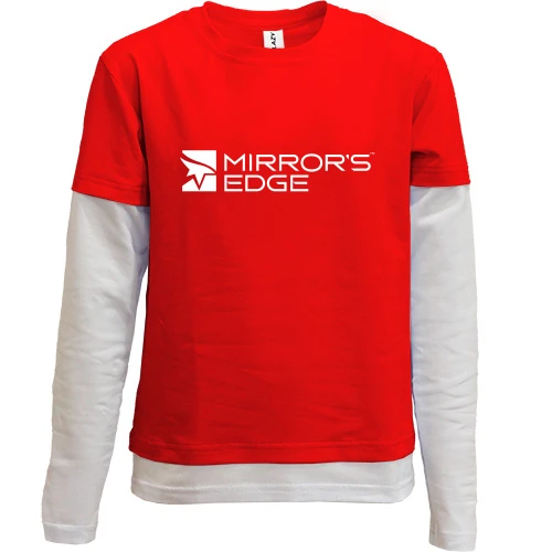 Комбинированный детский лонгслив, красный, Mirror's Edge