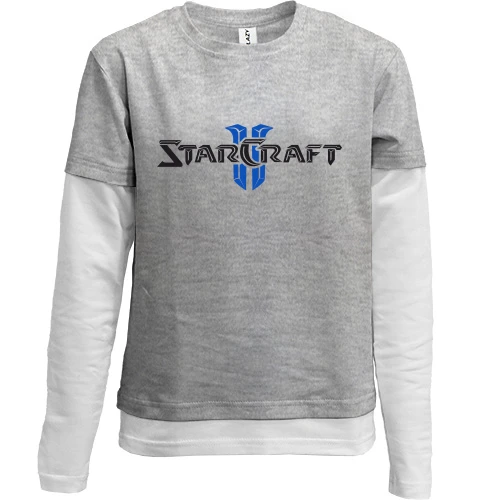 Комбинированный детский лонгслив, зеленый, Starcraft 2 (1)