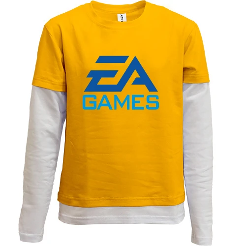 Комбинированный детский лонгслив, желтый, EA Games