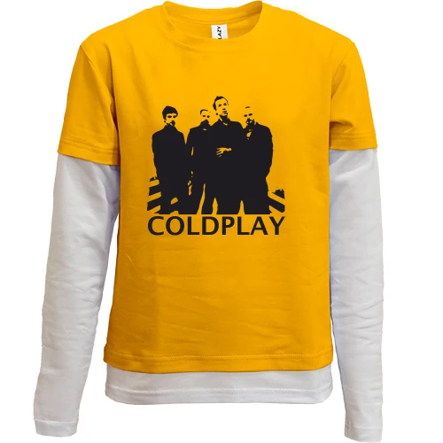 Комбинированный детский лонгслив, желтый, Coldplay