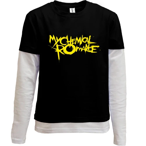 Комбінований дитячий лонгслів, чорний, My Chemical Romance