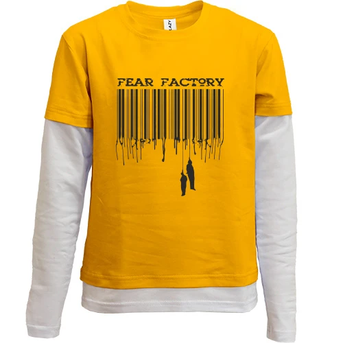 Комбинированный детский лонгслив, желтый, Fear Factory
