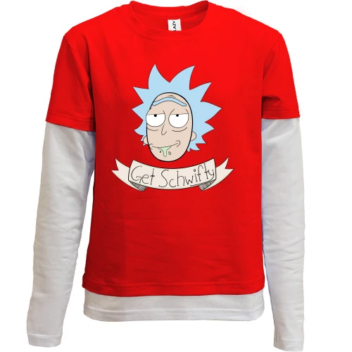 Комбинированный детский лонгслив get Schwifty