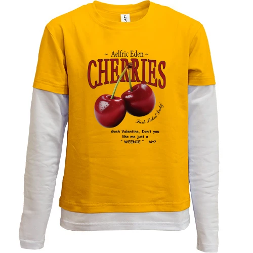 Комбінований дитячий лонгслів, жовтий, Aelfric Eden Cherry