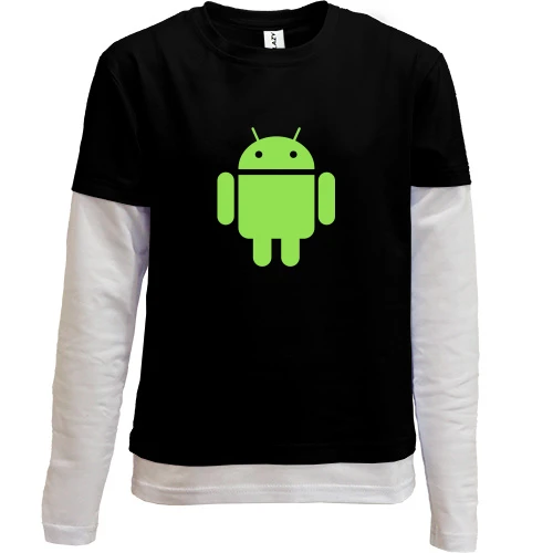 Комбинированный детский лонгслив Android