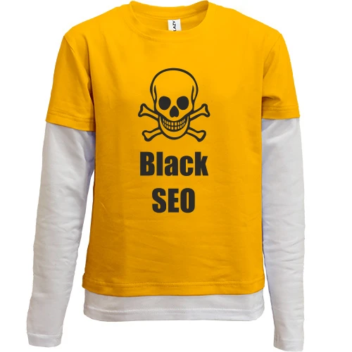 Комбинированный детский лонгслив Black SEO 2