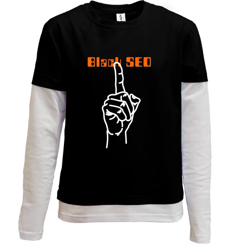 Комбинированный детский лонгслив Black SEO