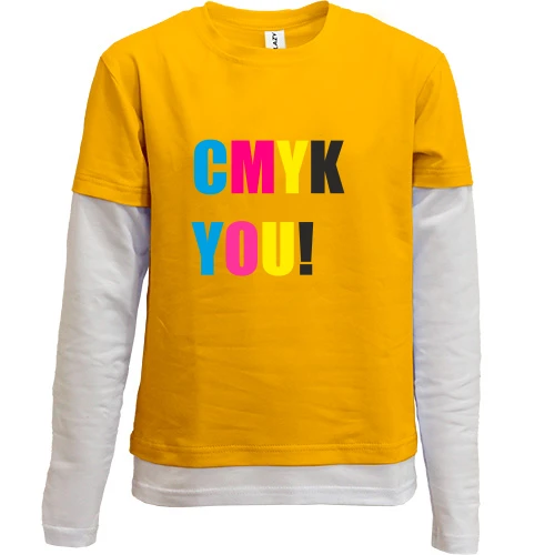 Комбинированный детский лонгслив CMYK YOU!