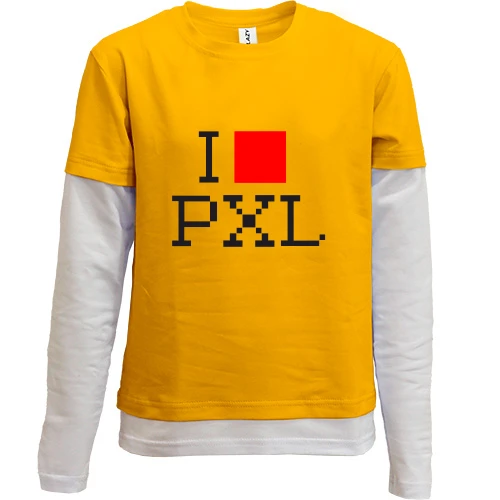 Комбинированный детский лонгслив I pixel