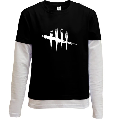 Комбинированный детский лонгслив, черный, Dead by Daylight