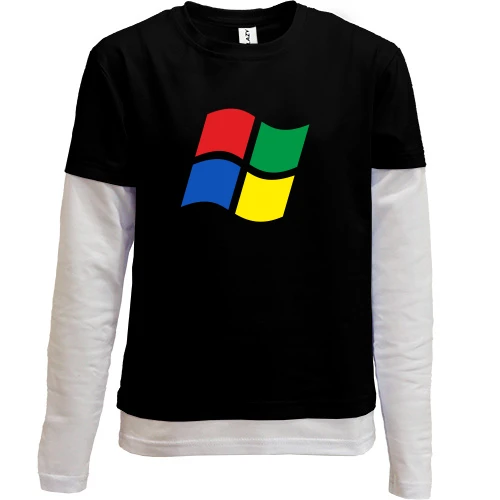 Комбинированный детский лонгслив Windows