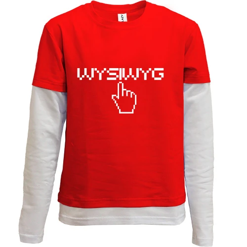 Комбинированный детский лонгслив WYSIWYG
