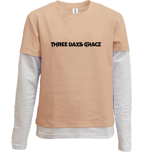 Комбинированный детский лонгслив, желтый, Three Days Grace