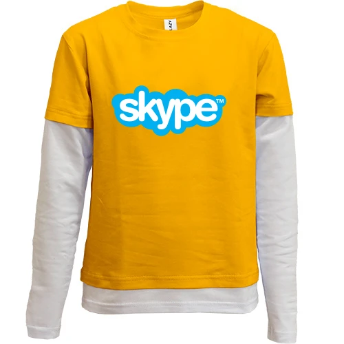 Комбинированный детский лонгслив Skype