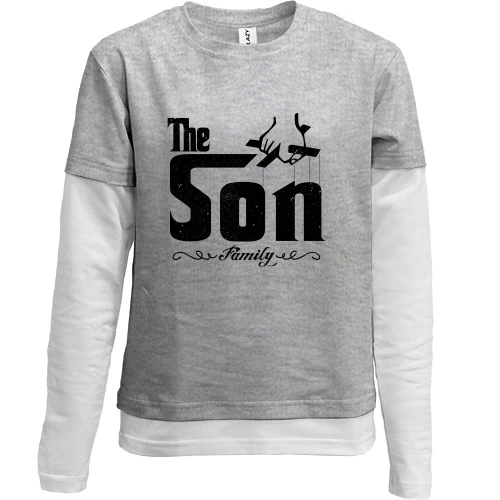 Комбінований дитячий лонгслів The son (family)