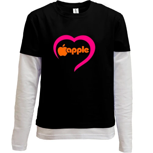 Комбинированный детский лонгслив Love Apple