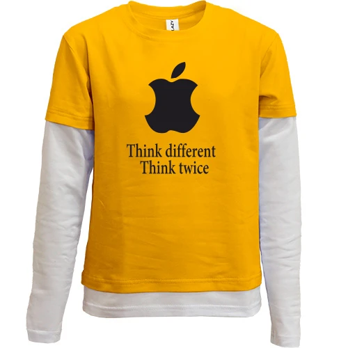 Комбинированный детский лонгслив Apple - Think twice