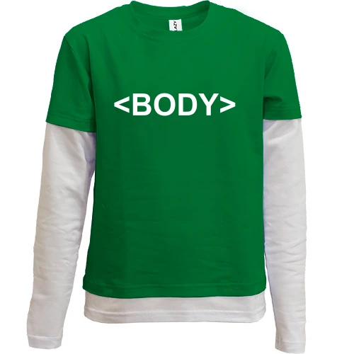 Комбинированный детский лонгслив body