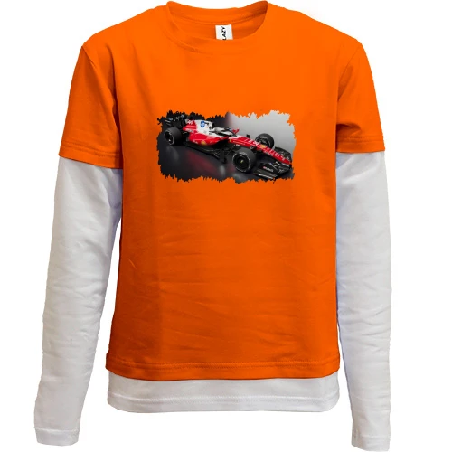 Комбинированный детский лонгслив, Оранжевый, Ferrari F1