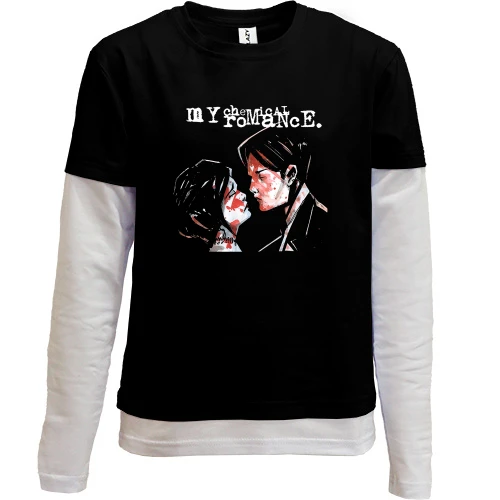 Комбінований дитячий лонгслів, чорний, My Chemical Romance – Three Cheers For Sweet Revenge