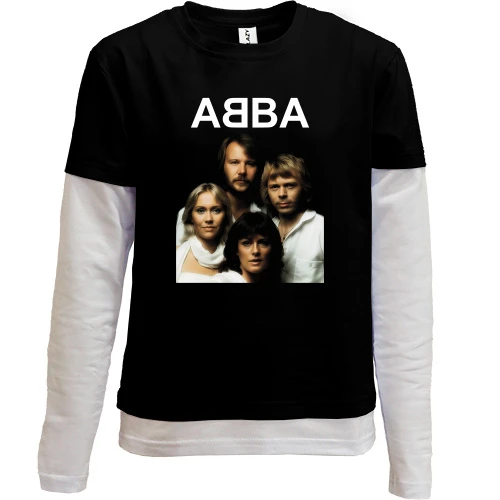 Комбинированный детский лонгслив ABBA