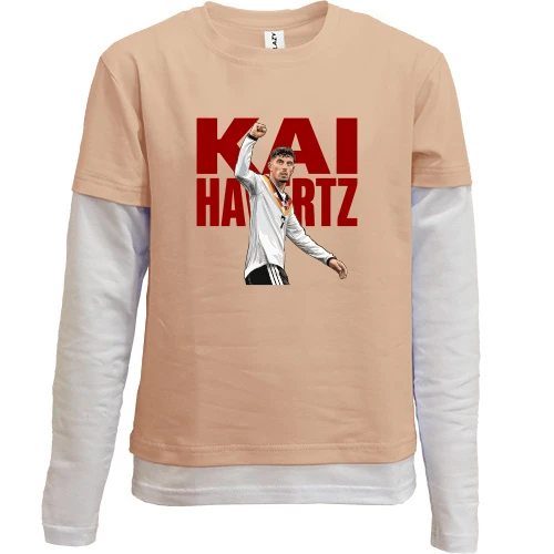 Комбинированный детский лонгслив, желтый, Kai Havertz
