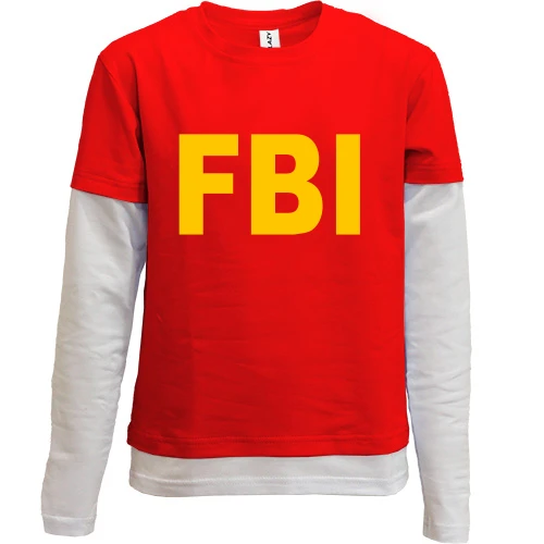 Комбинированный детский лонгслив FBI (ФБР)