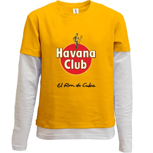 Комбинированный детский лонгслив, желтый, Havana Club