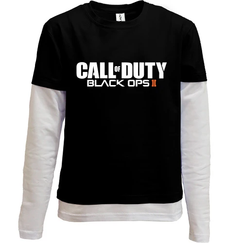Комбинированный детский лонгслив, черный, Call of Duty: Black Ops II