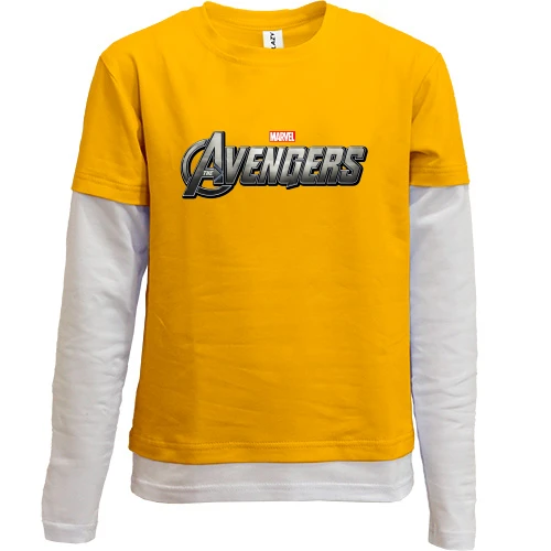 Комбинированный детский лонгслив Мстители (marvel)