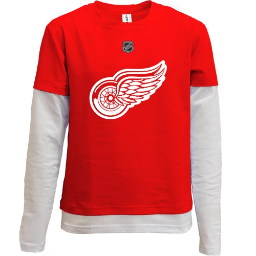 Комбинированный детский лонгслив Detroit Red Wings