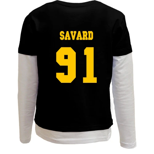 Комбинированный детский лонгслив, черный, Marc Savard