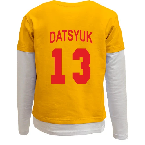 Комбинированный детский лонгслив, желтый, Pavel Datsyuk